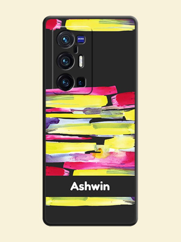 Brush Coloured on Space Black Personalized Soft Matte Phone Covers - Vivo X70 Pro Plus 5G