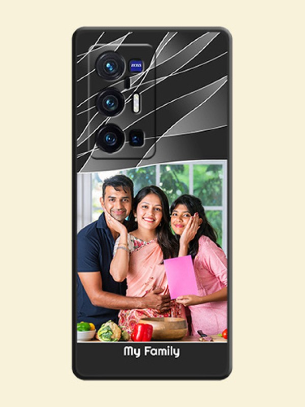 Mixed Wave Lines on Photo on Space Black Soft Matte Mobile Cover - Vivo X70 Pro Plus 5G