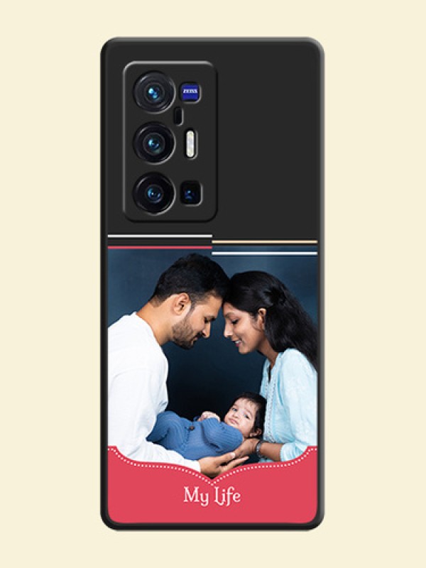 Classic Plain Design with Name on Photo on Space Black Soft Matte Phone Cover - Vivo X70 Pro Plus 5G