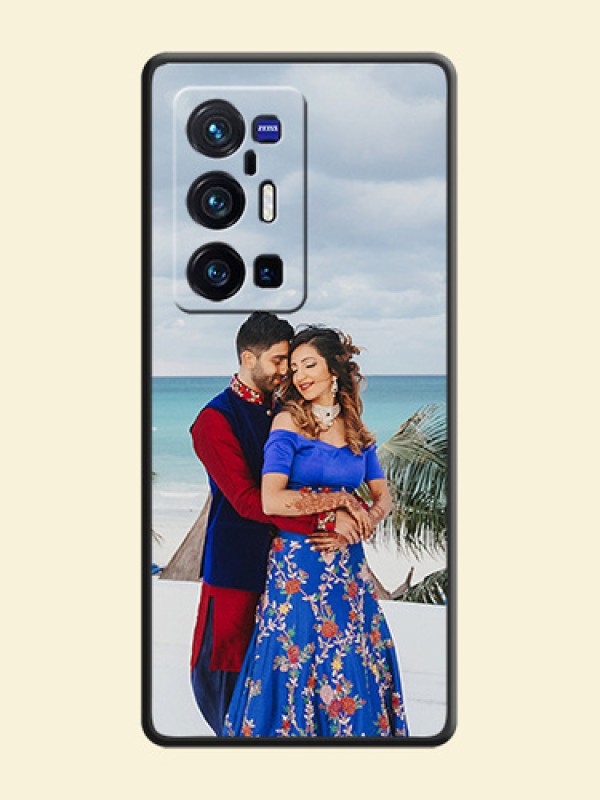Full Single Pic Upload On Space Black Personalized Soft Matte Phone Covers -Vivo X70 Pro Plus 5G