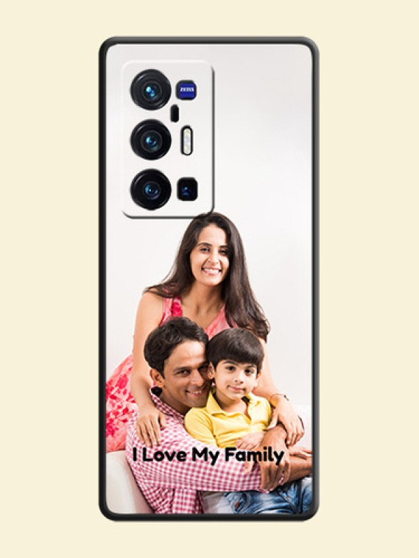Full Single Pic Upload With Text On Space Black Personalized Soft Matte Phone Covers -Vivo X70 Pro Plus 5G