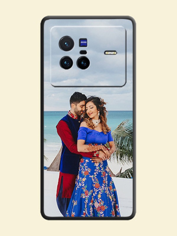 Full Single Pic Upload On Space Black Personalized Soft Matte Phone Covers -Vivo X80 5G