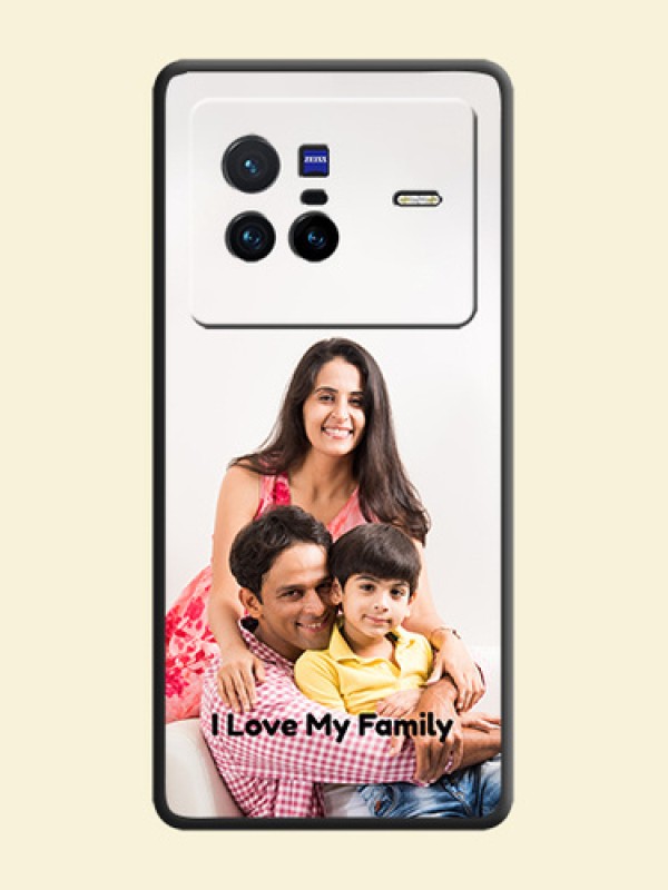 Full Single Pic Upload With Text On Space Black Personalized Soft Matte Phone Covers -Vivo X80 5G