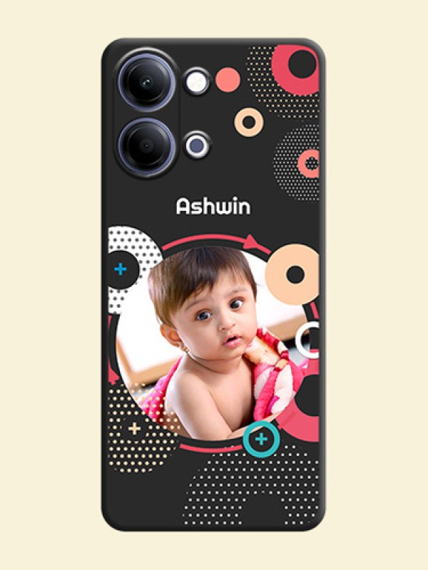 Multicoloured Round Image On Space Black Custom Soft Matte Mobile Back Cover - Vivo Y11 5G