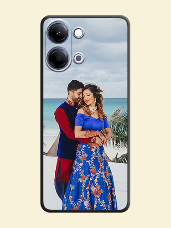 Full Single Pic Upload On Space Black Custom Soft Matte Mobile Back Cover - Vivo Y11 5G