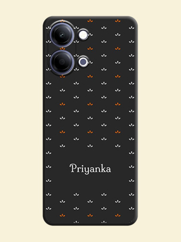 Simple Pattern With Custom Text On Space Black Custom Soft Matte Mobile Back Cover - Vivo Y11 5G