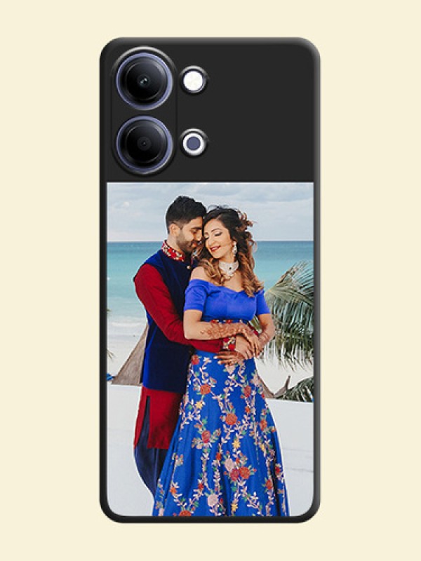Image Upload With Space Black Color On Custom Soft Matte Mobile Back Cover - Vivo Y11 5G