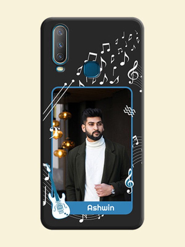 Musical Theme Design with Text - Photo on Space Black Soft Matte Mobile Case - Vivo Y15