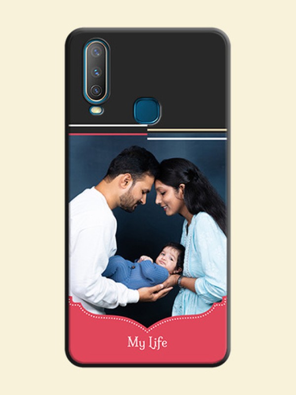 Classic Plain Design with Name - Photo on Space Black Soft Matte Phone Cover - Vivo Y15