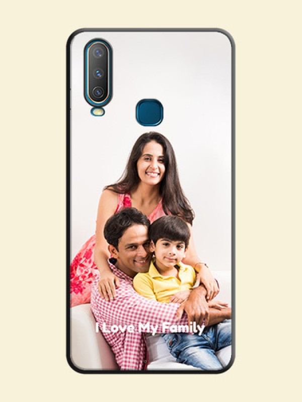 Full Single Pic Upload With Text On Space Black Personalized Soft Matte Phone Covers -Vivo Y15
