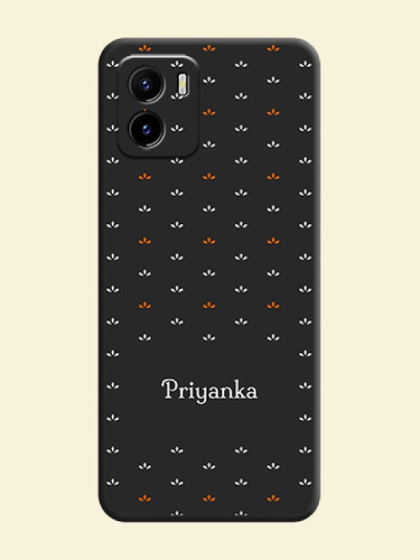 Simple Pattern With Custom Text On Space Black Personalized Soft Matte Phone Covers -Vivo Y15S