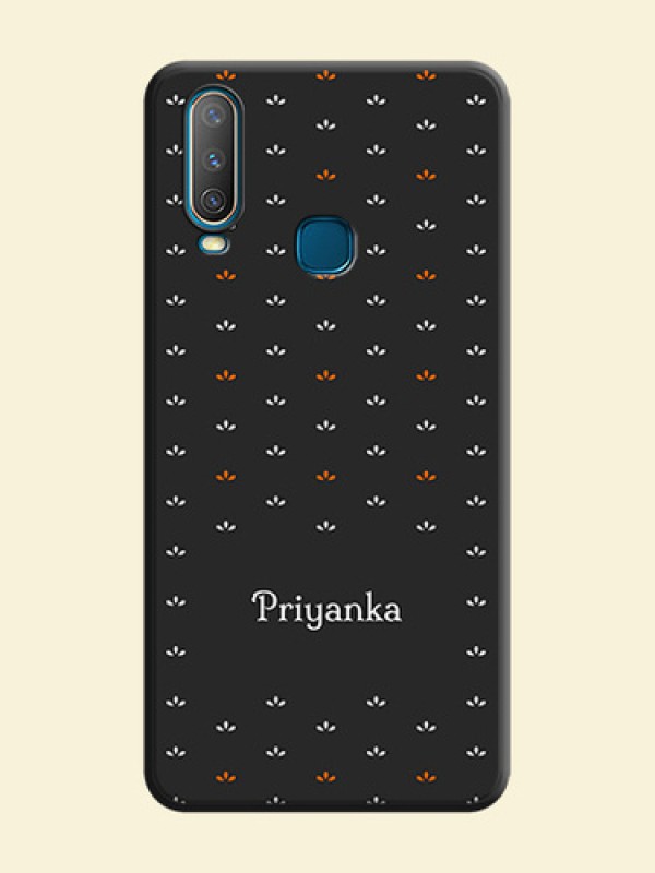 Simple Pattern With Custom Text On Space Black Personalized Soft Matte Phone Covers -Vivo Y17