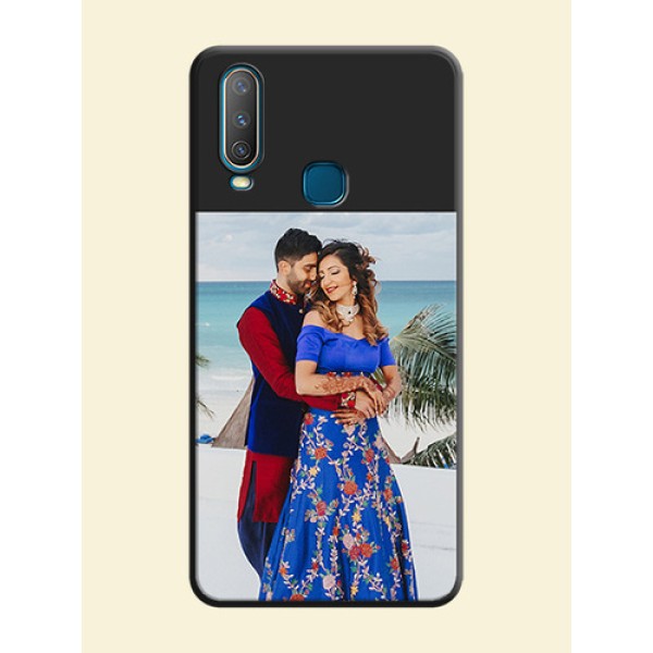 Image Upload With Space Black Color On Custom Soft Matte Mobile Back Cover - Vivo Y17