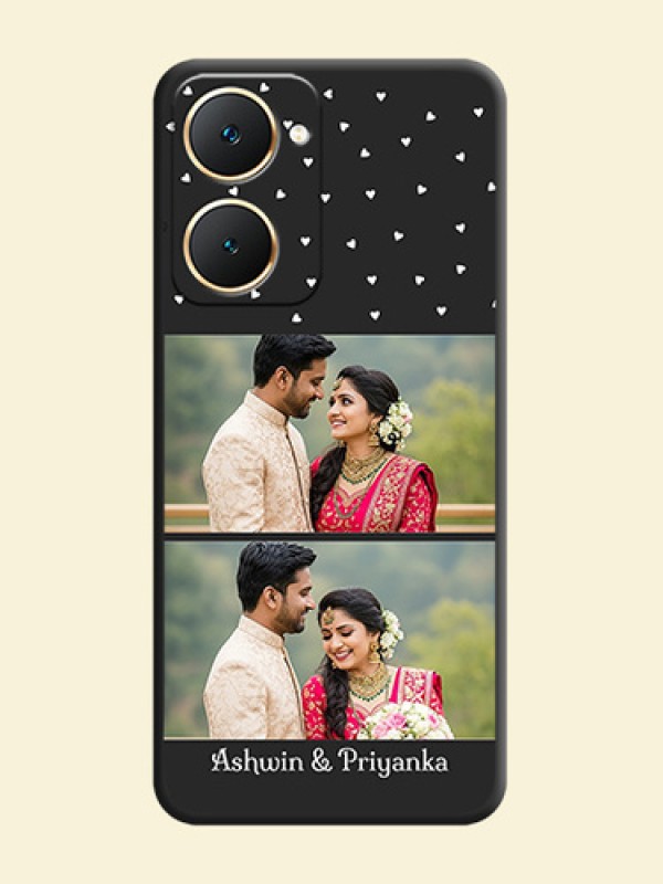 Miniature Love Symbols with Name On Space Black Custom Soft Matte Mobile Back Cover - Vivo Y18