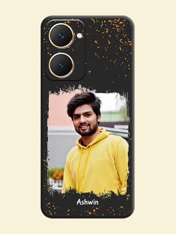 Spray Free Design on Photo On Space Black Custom Soft Matte Mobile Back Cover - Vivo Y18