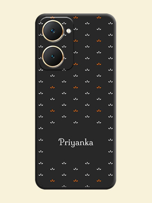 Simple Pattern With Custom Text On Space Black Custom Soft Matte Mobile Back Cover - Vivo Y18