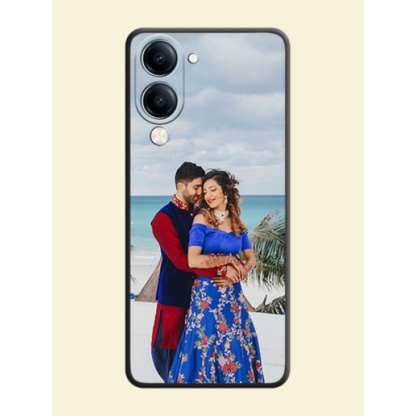 Full Single Pic Upload On Space Black Custom Soft Matte Mobile Back Cover - Vivo Y19 5G Full Single Pic Upload On Space Black Custom Soft Matte Mobile Back Cover - Vivo Y19 5G