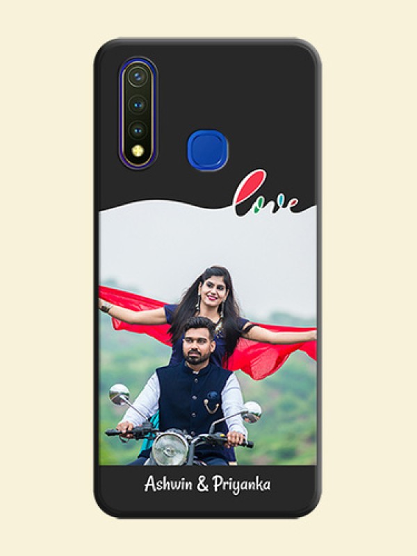 Fall in Love Pattern with Picture - Photo on Space Black Soft Matte Mobile Case - Vivo Y19