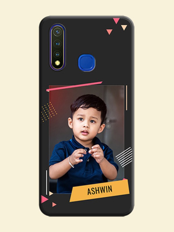 Photo Frame with Triangle Small Dots - Photo on Space Black Soft Matte Back Cover - Vivo Y19