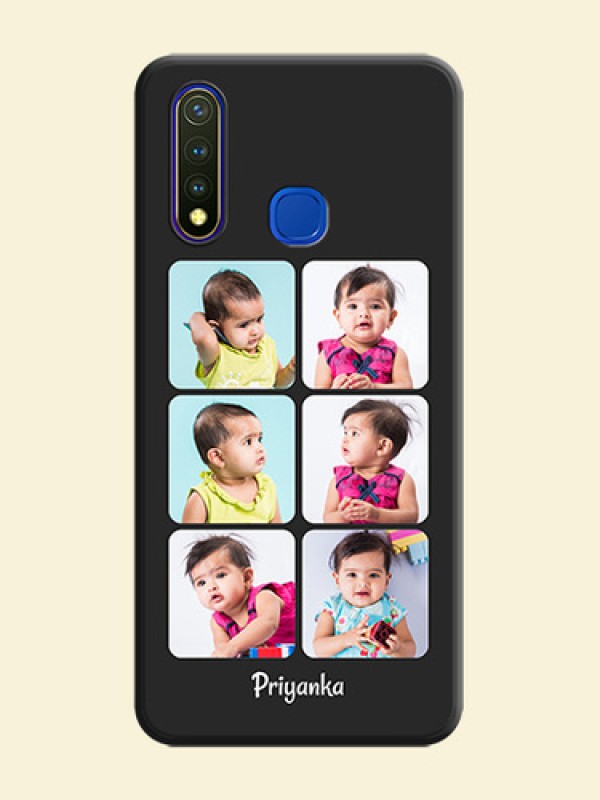 Floral Art with 6 Image Holder - Photo on Space Black Soft Matte Mobile Case - Vivo Y19