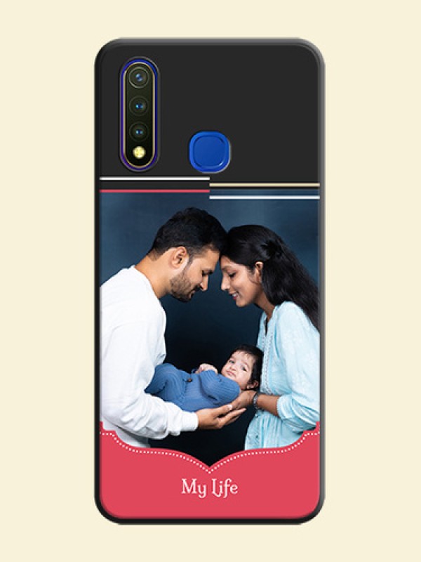 Classic Plain Design with Name - Photo on Space Black Soft Matte Phone Cover - Vivo Y19