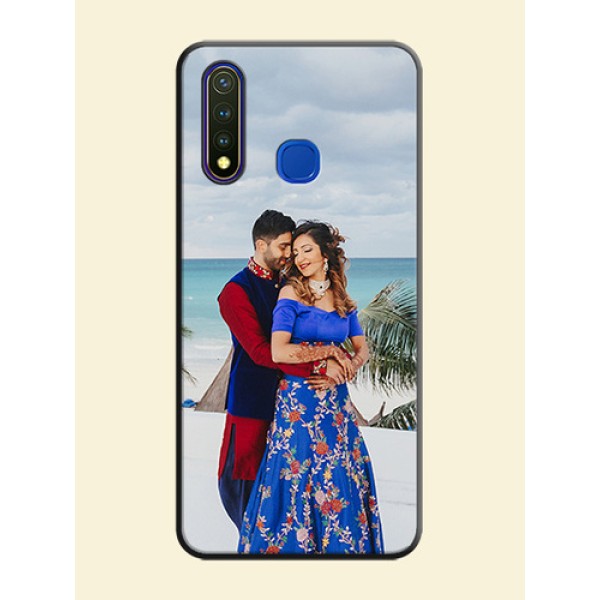 Full Single Pic Upload On Space Black Personalized Soft Matte Phone Covers -Vivo Y19