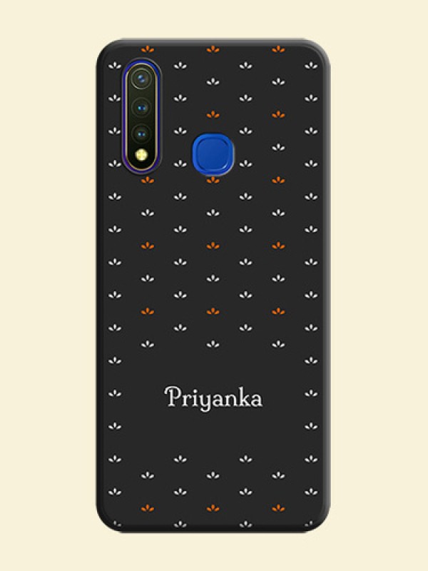Simple Pattern With Custom Text On Space Black Personalized Soft Matte Phone Covers -Vivo Y19