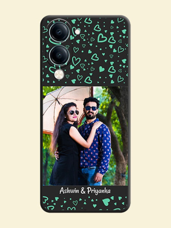 Sea Green Indefinite Love Pattern on Photo On Space Black Custom Soft Matte Mobile Back Cover - Vivo Y19s