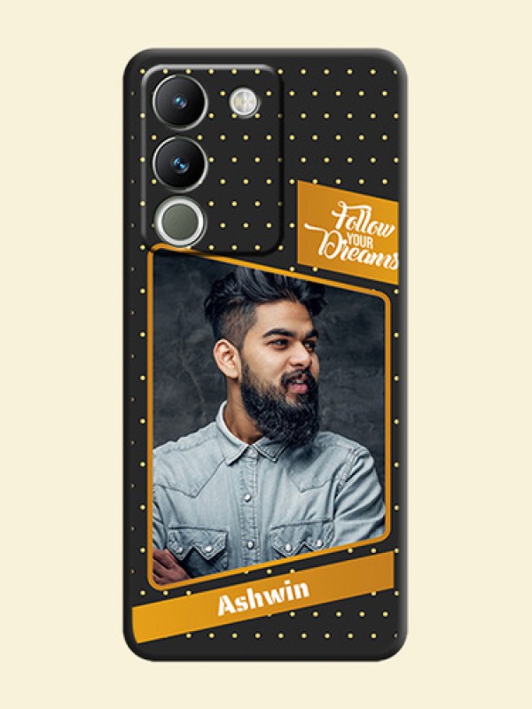 Follow Your Dreams with White Dots On Space Black Custom Soft Matte Mobile Back Cover - Vivo Y200 5G