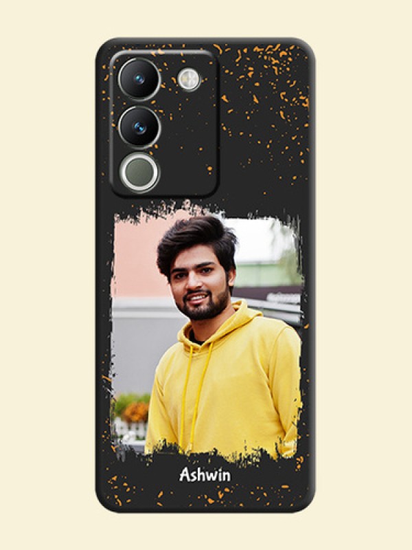 Spray Free Design on Photo On Space Black Custom Soft Matte Mobile Back Cover - Vivo Y200 5G