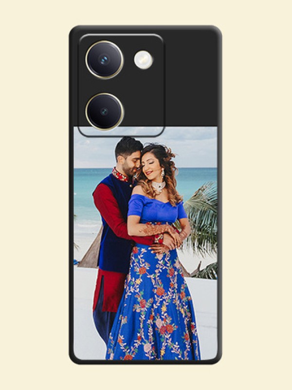 Image Upload With Space Black Color On Custom Soft Matte Mobile Back Cover - Vivo Y200 Pro 5G