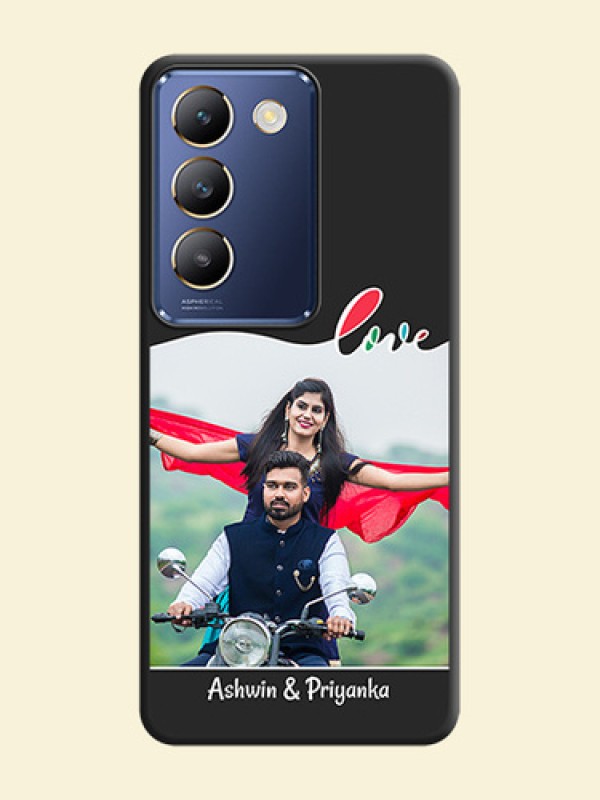 Fall in Love Pattern with Picture - Photo on Space Black Soft Matte Mobile Case - Vivo Y200E 5G