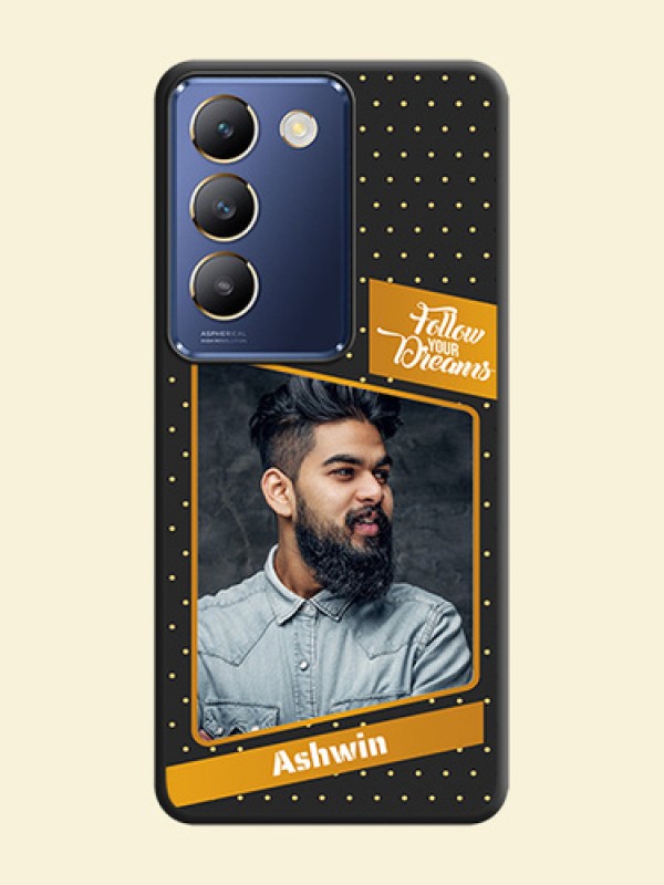 Follow Your Dreams with White Dots on Space Black Custom Soft Matte Phone Cases - Vivo Y200E 5G