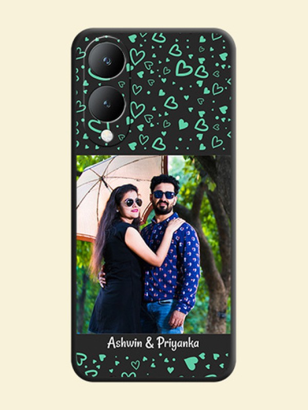 Sea Green Indefinite Love Pattern - Photo on Space Black Soft Matte Mobile Cover -Vivo Y28 5G