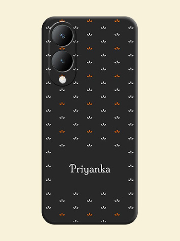 Simple Pattern With Custom Text On Space Black Personalized Soft Matte Phone Covers -Vivo Y28 5G
