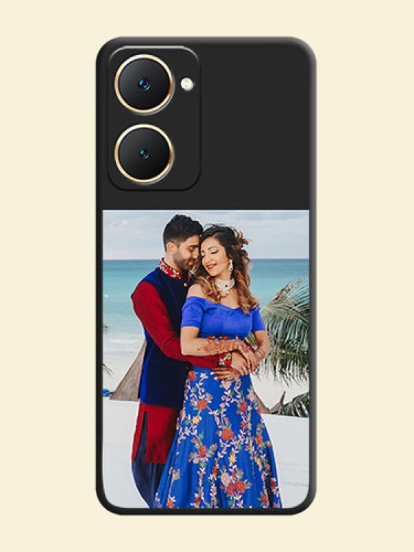 Image Upload With Space Black Color On Custom Soft Matte Mobile Back Cover - Vivo Y28E 5G