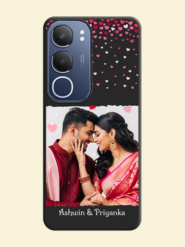 Fall in Love with Your Partner on Photo On Space Black Custom Soft Matte Mobile Back Cover - Vivo Y29 5G
