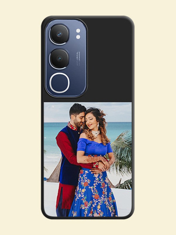 Image Upload With Space Black Color On Custom Soft Matte Mobile Back Cover - Vivo Y29 5G