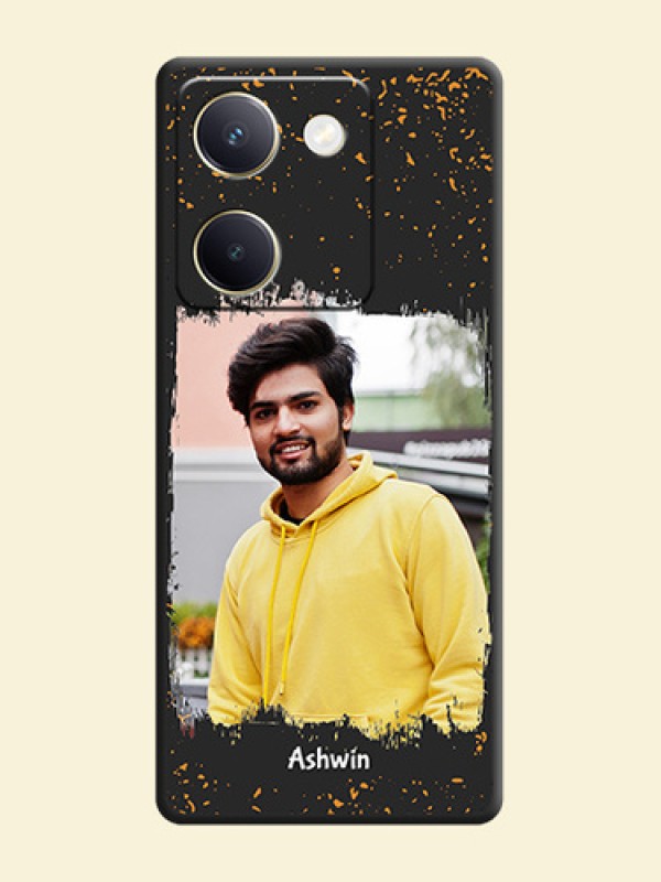 Spray Free Design on Photo On Space Black Custom Soft Matte Mobile Back Cover - Vivo Y300 Plus 5G