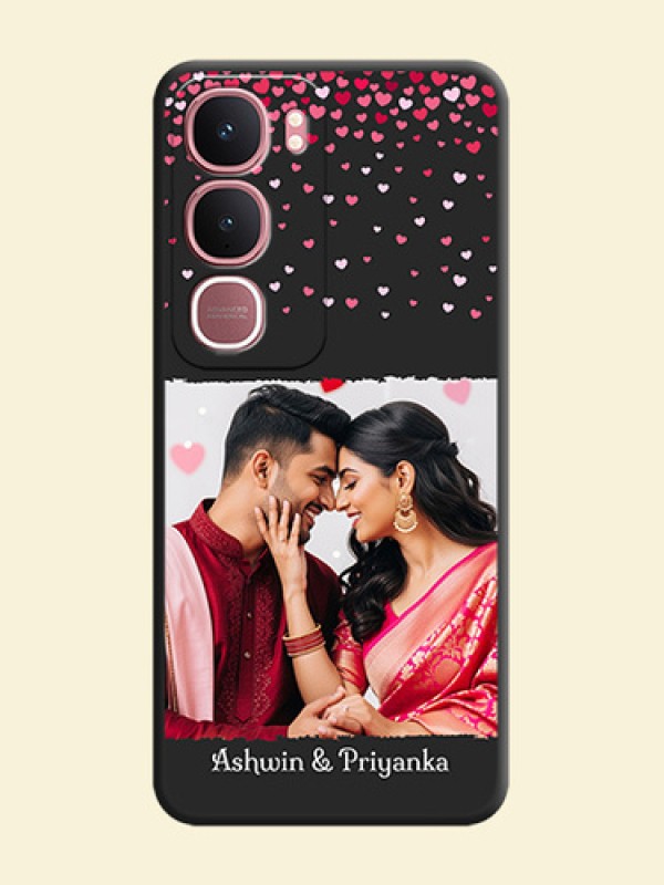 Fall in Love with Your Partner on Photo On Space Black Custom Soft Matte Mobile Back Cover - Vivo Y31 5G