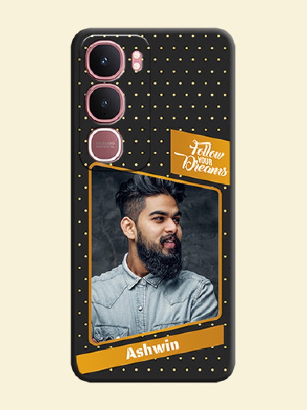 Follow Your Dreams with White Dots On Space Black Custom Soft Matte Mobile Back Cover - Vivo Y31 5G