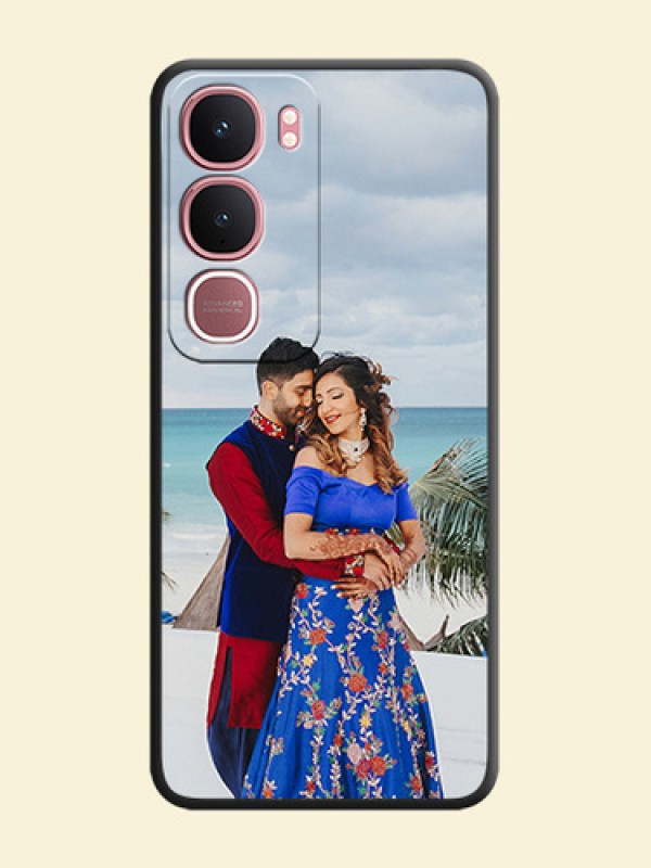 Full Single Pic Upload On Space Black Custom Soft Matte Mobile Back Cover - Vivo Y31 5G