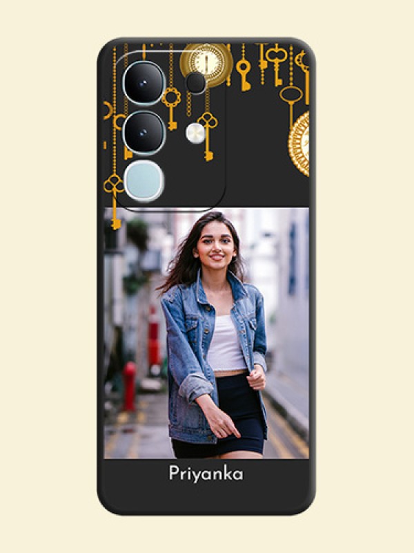 Decorative Design with Text On Space Black Custom Soft Matte Mobile Back Cover - Vivo Y31 Pro 5G