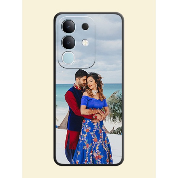 Full Single Pic Upload On Space Black Custom Soft Matte Mobile Back Cover - Vivo Y31 Pro 5G Full Single Pic Upload On Space Black Custom Soft Matte Mobile Back Cover - Vivo Y31 Pro 5G