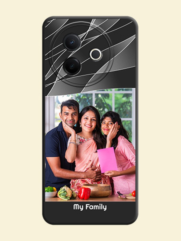 Mixed Wave Lines on Photo On Space Black Custom Soft Matte Mobile Back Cover - Vivo Y39 5G