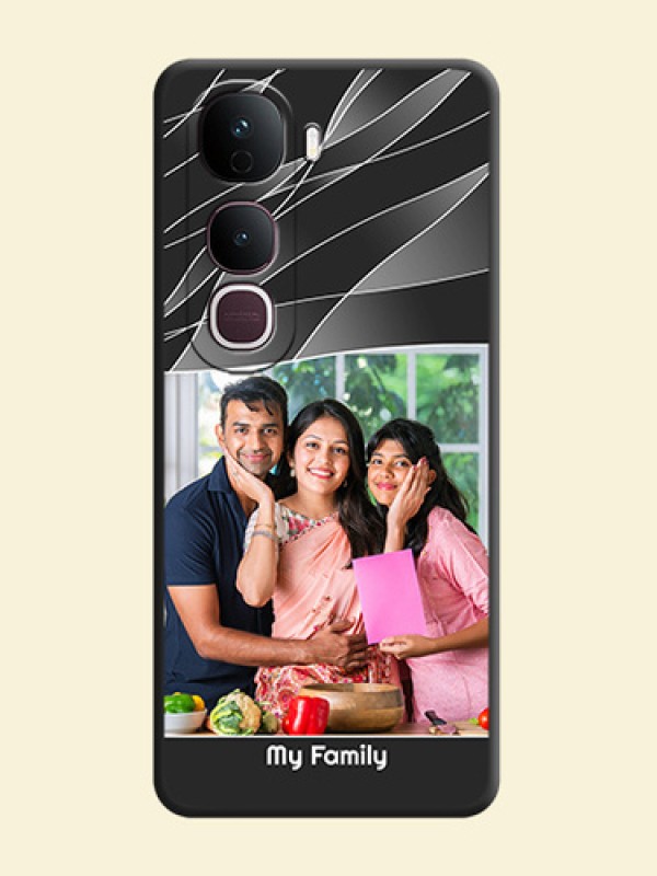 Mixed Wave Lines on Photo On Space Black Custom Soft Matte Mobile Back Cover - Vivo Y400 Pro 5G