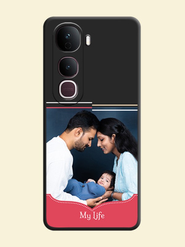 Classic Plain Design with Name On Space Black Custom Soft Matte Mobile Back Cover - Vivo Y400 Pro 5G