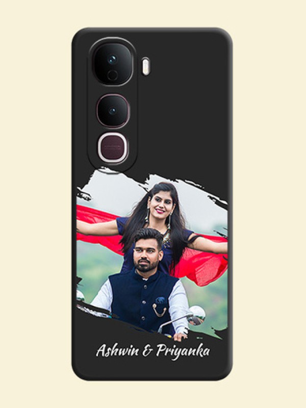 Grunge Brush Strokes on Photo On Space Black Custom Soft Matte Mobile Back Cover - Vivo Y400 Pro 5G