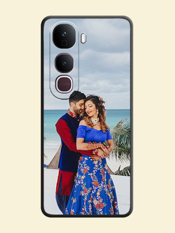 Full Single Pic Upload On Space Black Custom Soft Matte Mobile Back Cover - Vivo Y400 Pro 5G