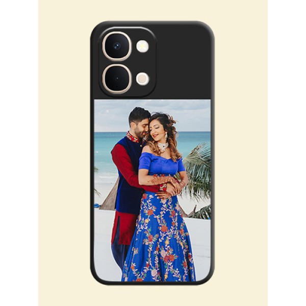 Image Upload With Space Black Color On Custom Soft Matte Mobile Back Cover - Vivo Y51 Pro 5G